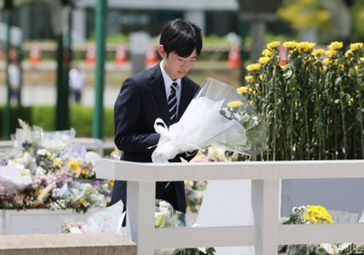悠仁さま、広島原爆犠牲者に献花